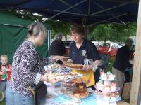 The Lions partners cake stall