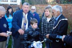 Ben is presented with his new trike