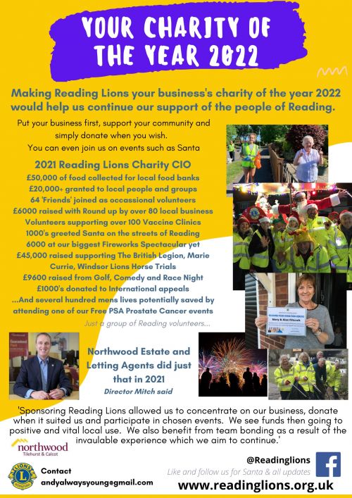Reading Lions Charity of the Year Reading Lions Charity of the Year